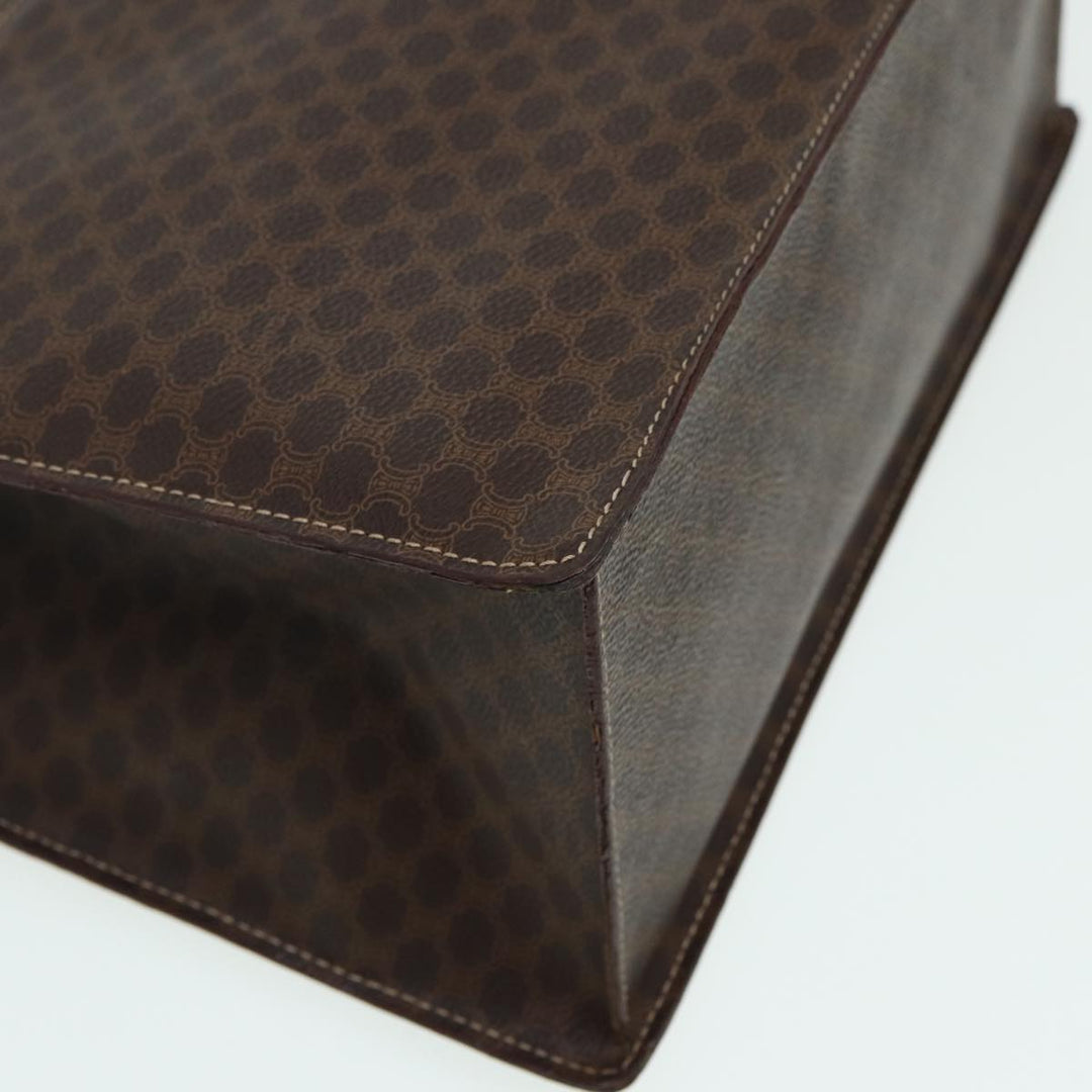 Celine Macadam Canvas  PVC Leather Brown Auth 84422