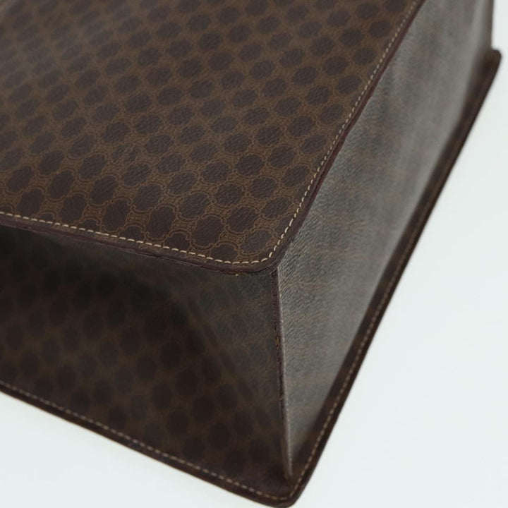 Celine Macadam Canvas  PVC Leather Brown Auth 84422