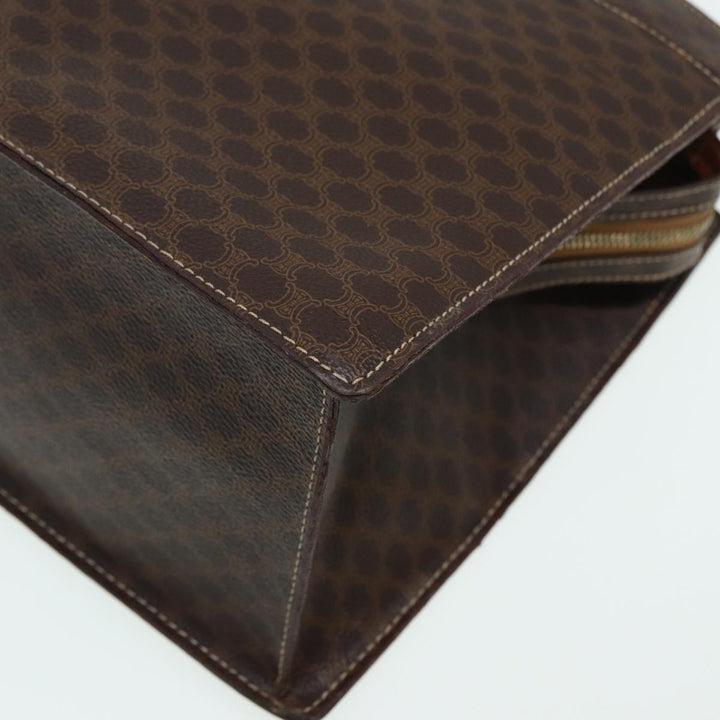Celine Macadam Canvas  PVC Leather Brown Auth 84422