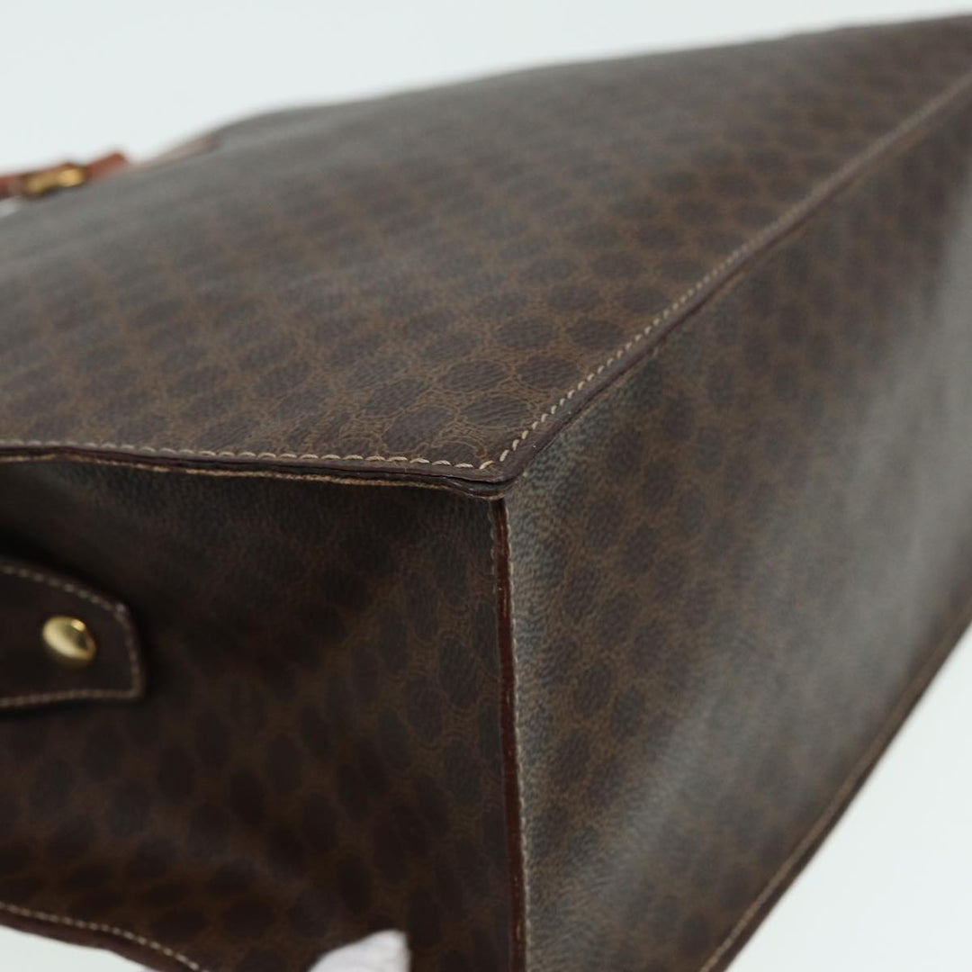 Celine Macadam Canvas  PVC Leather Brown Auth 84422