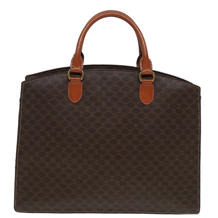 Celine Macadam Canvas  PVC Leather Brown Auth 84422