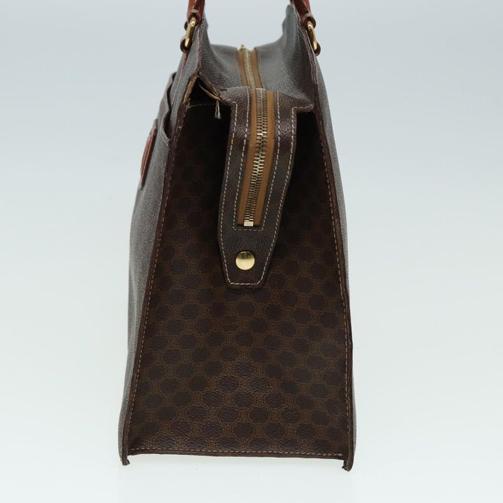 Celine Macadam Canvas  PVC Leather Brown Auth 84422