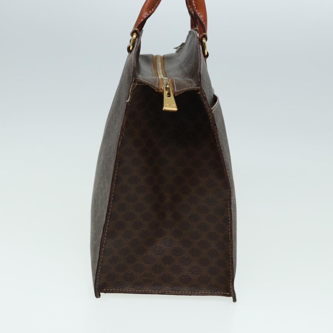Celine Macadam Canvas  PVC Leather Brown Auth 84422