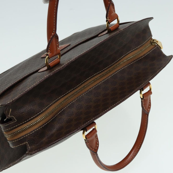 Celine Macadam Canvas  PVC Leather Brown Auth 84422
