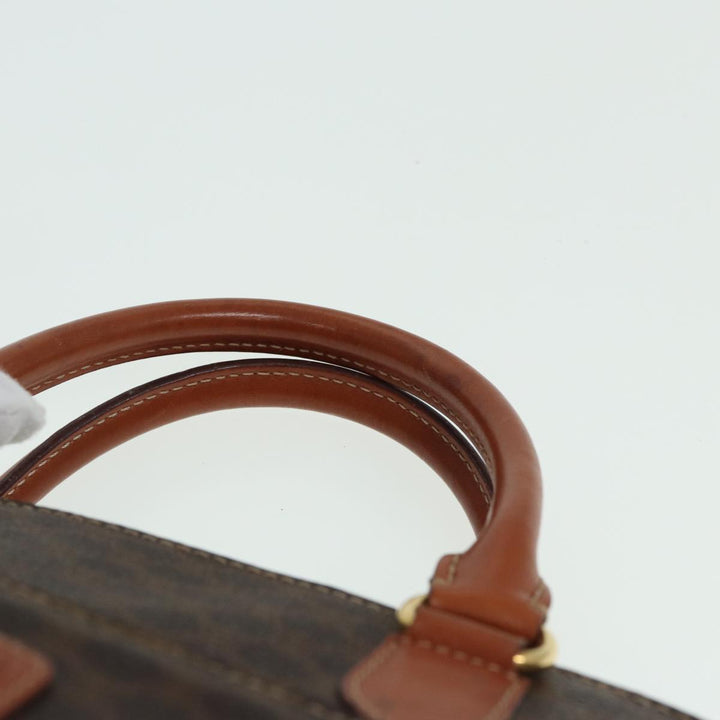 Celine Macadam Canvas  PVC Leather Brown Auth 84422