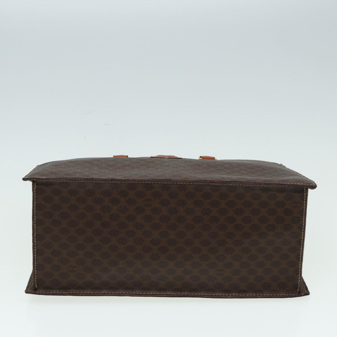 Celine Macadam Canvas  PVC Leather Brown Auth 84422