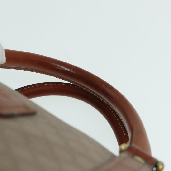 Celine Macadam Canvas Boston Bag Beige Auth 84441