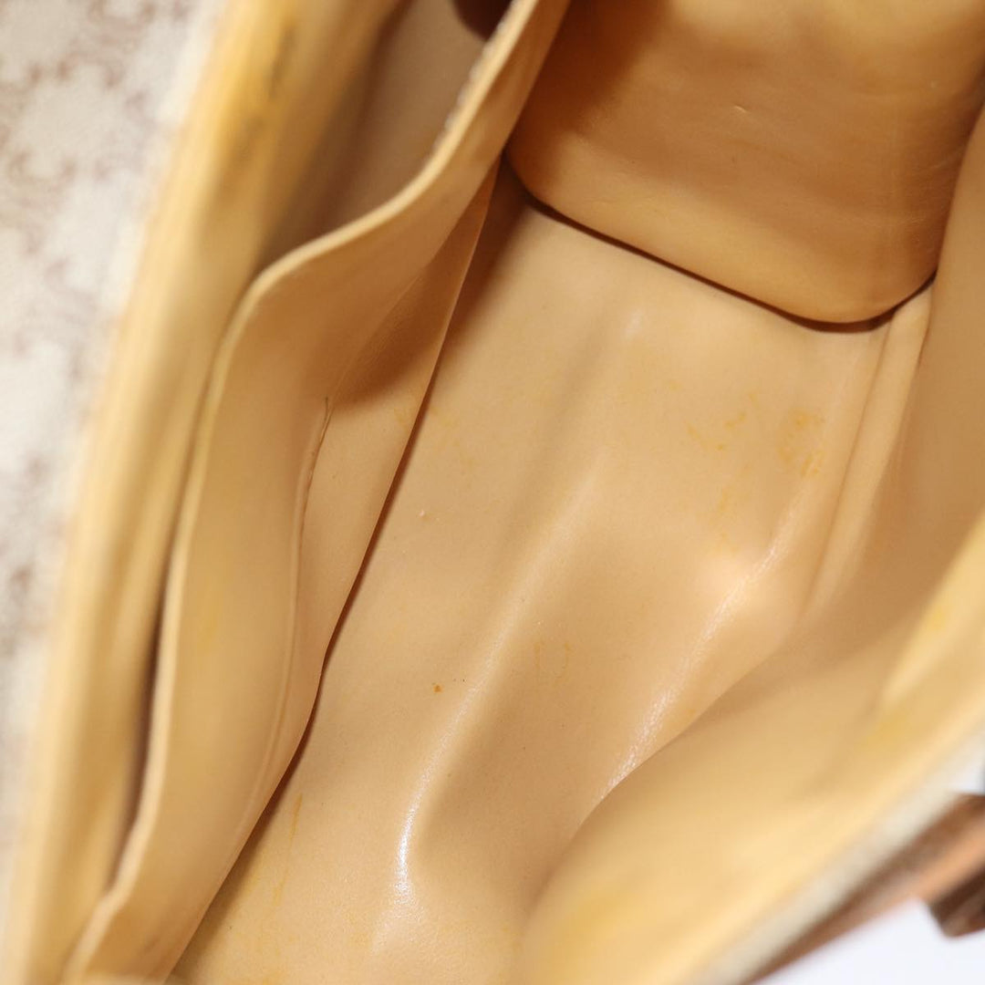 Top Quality Celine Macadam Canvas Shoulder Bag Beige Gold Auth 84551