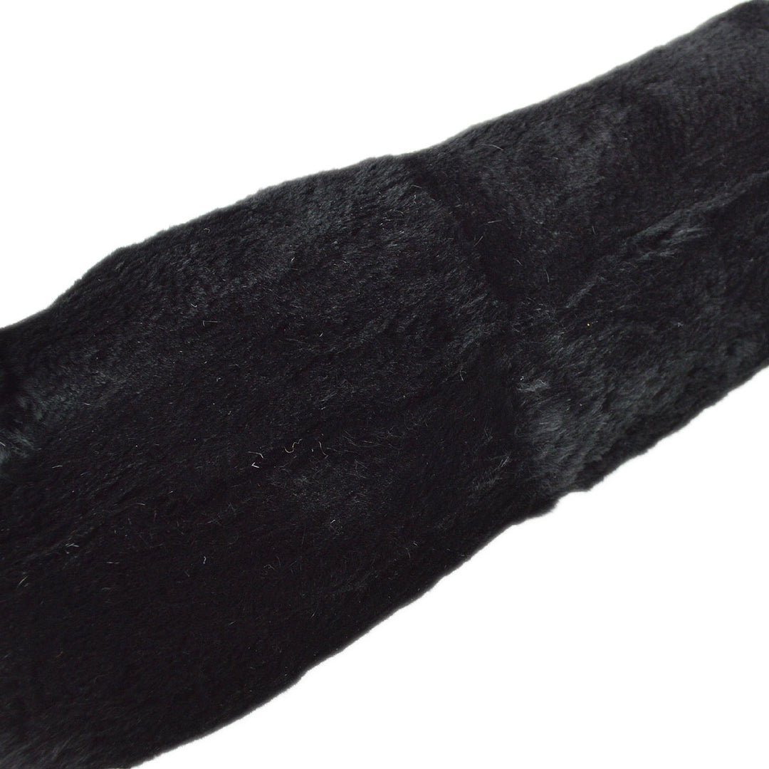 Top Quality Chanel 2000-2001 Black Fur Tote Handbag