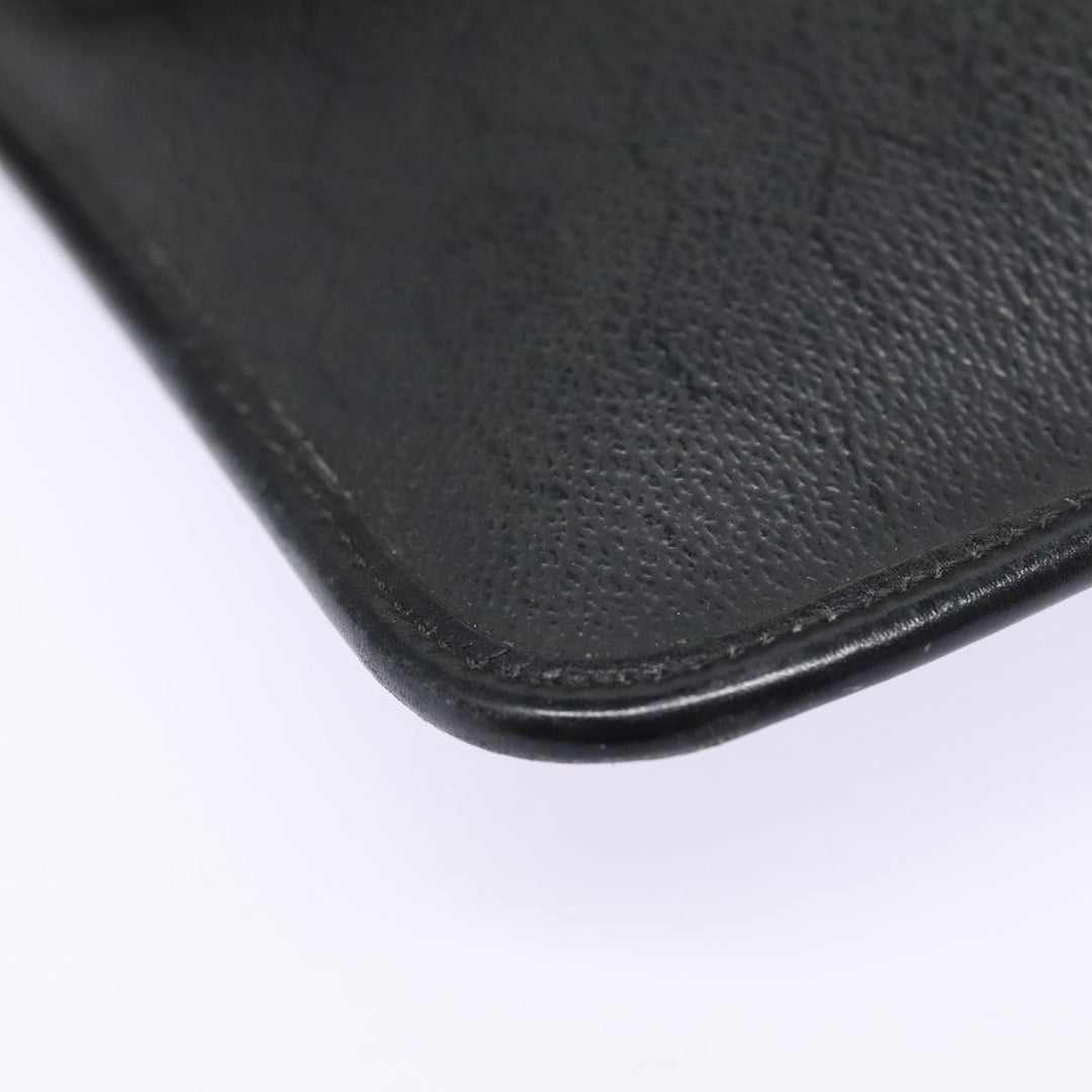 CHRISTIAN Top quality Dior Honeycomb Canvas Clutch Bag PVC Leather Black Silver Auth 84617