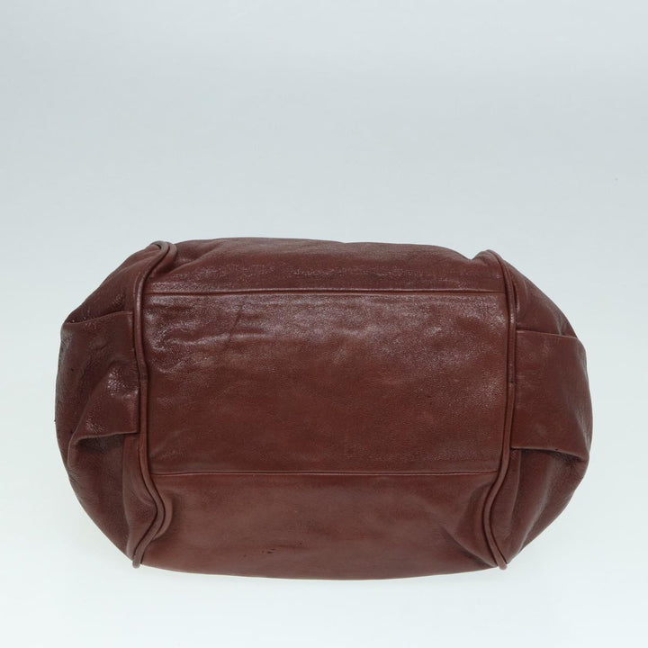 Chloe Etel Hand Bag Leather 2way Brown Gold 84625