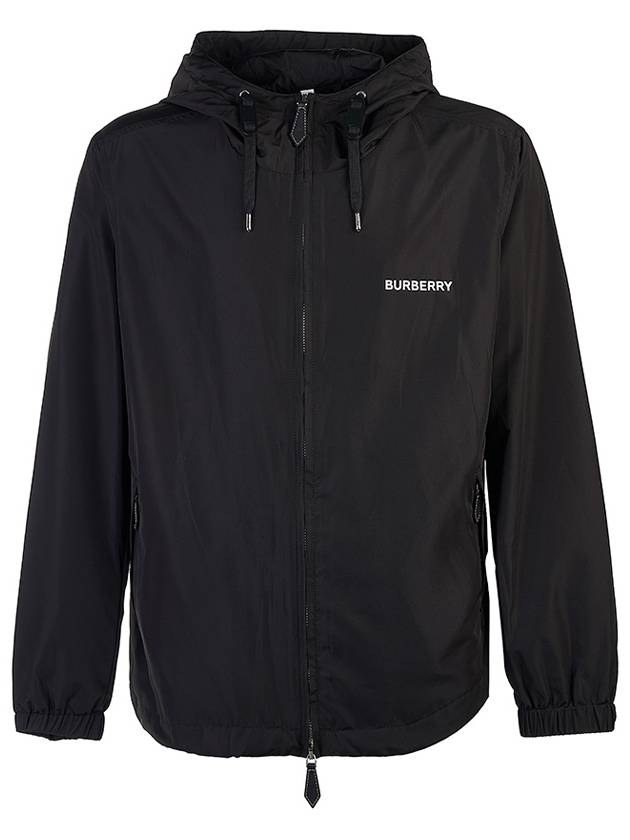 Burberry Men's Horseferry Logo Hooded Jacket Black