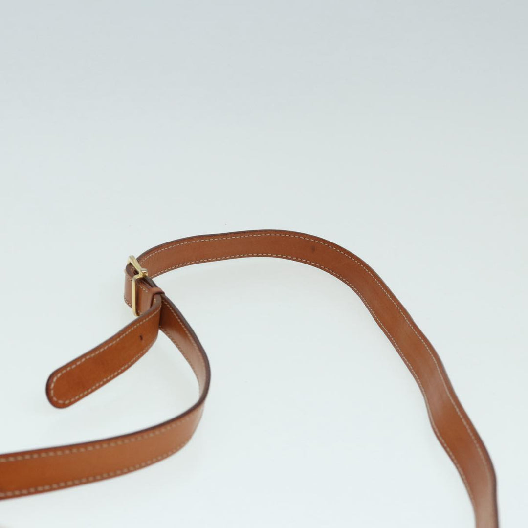 Celine Macadam Canvas Shoulder Bag Beige Auth 84756