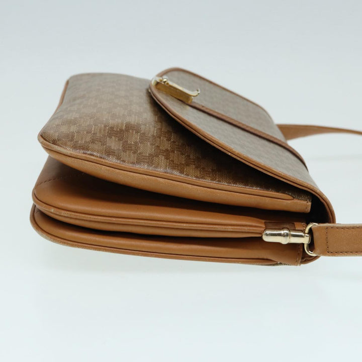 Celine Macadam Canvas Shoulder Bag Beige Auth 84757