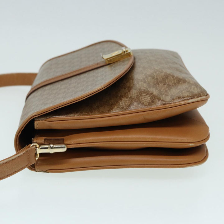 Celine Macadam Canvas Shoulder Bag Beige Auth 84757