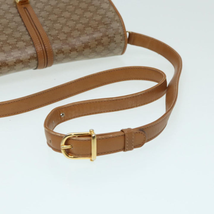 Celine Macadam Canvas Shoulder Bag Beige Auth 84757