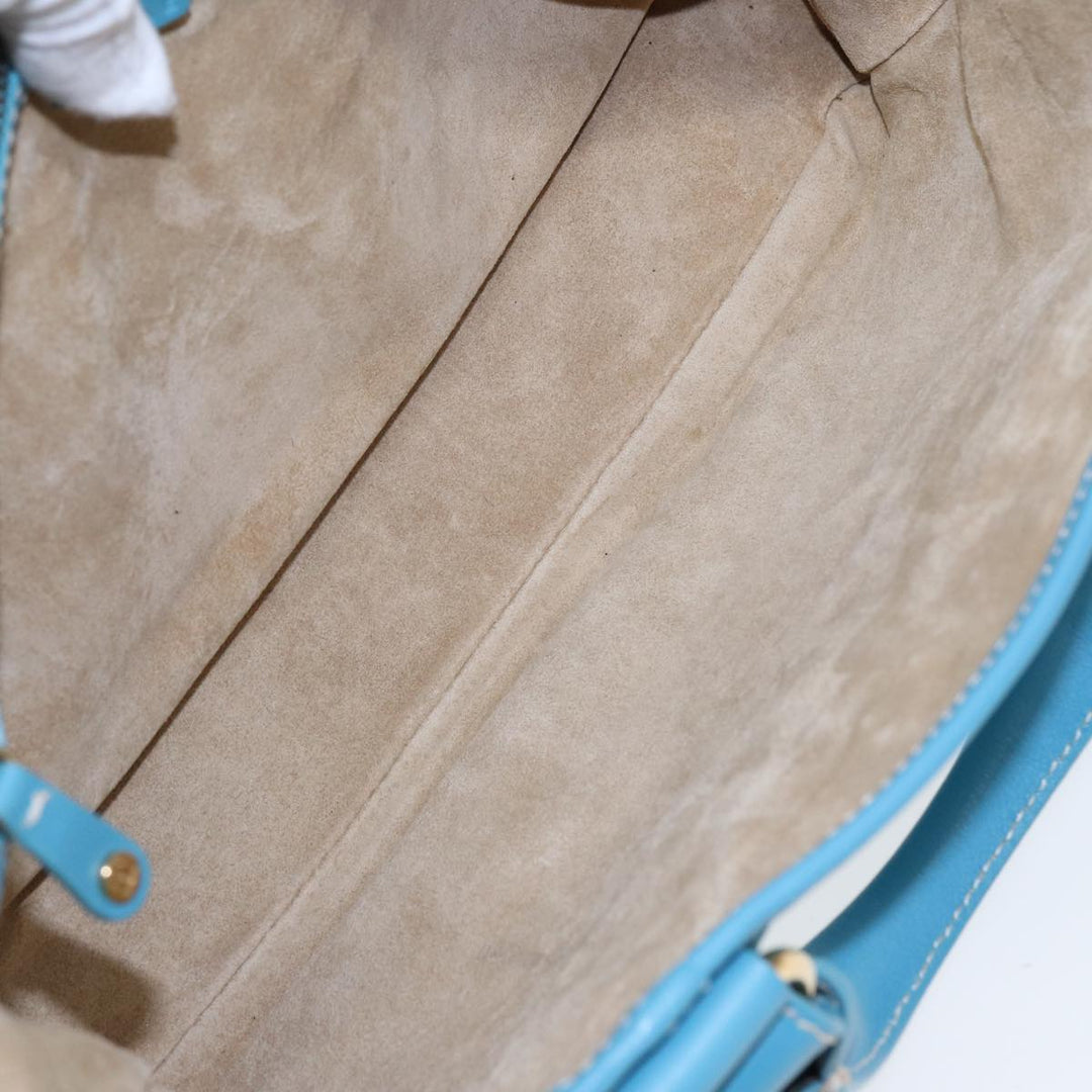 Celine Hand Bag Suede Blue Auth 84759