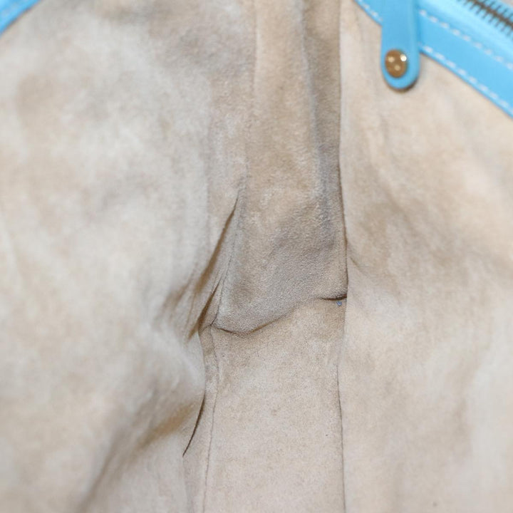 Celine Hand Bag Suede Blue Auth 84759