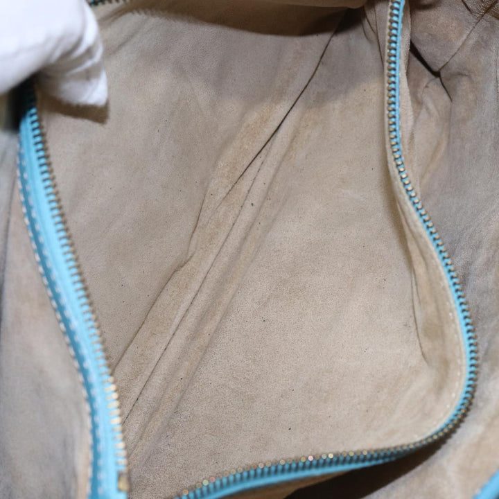 Celine Hand Bag Suede Blue Auth 84759