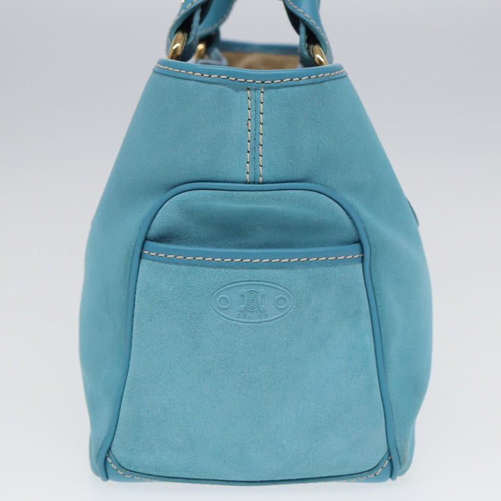 Celine Hand Bag Suede Blue Auth 84759