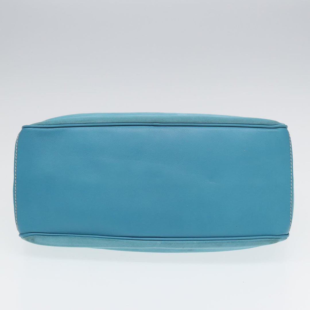 Celine Hand Bag Suede Blue Auth 84759