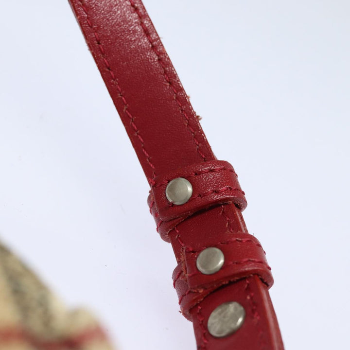 Top Quality Burberry Nova Check Hand Bag Canvas Beige Red Auth 84823