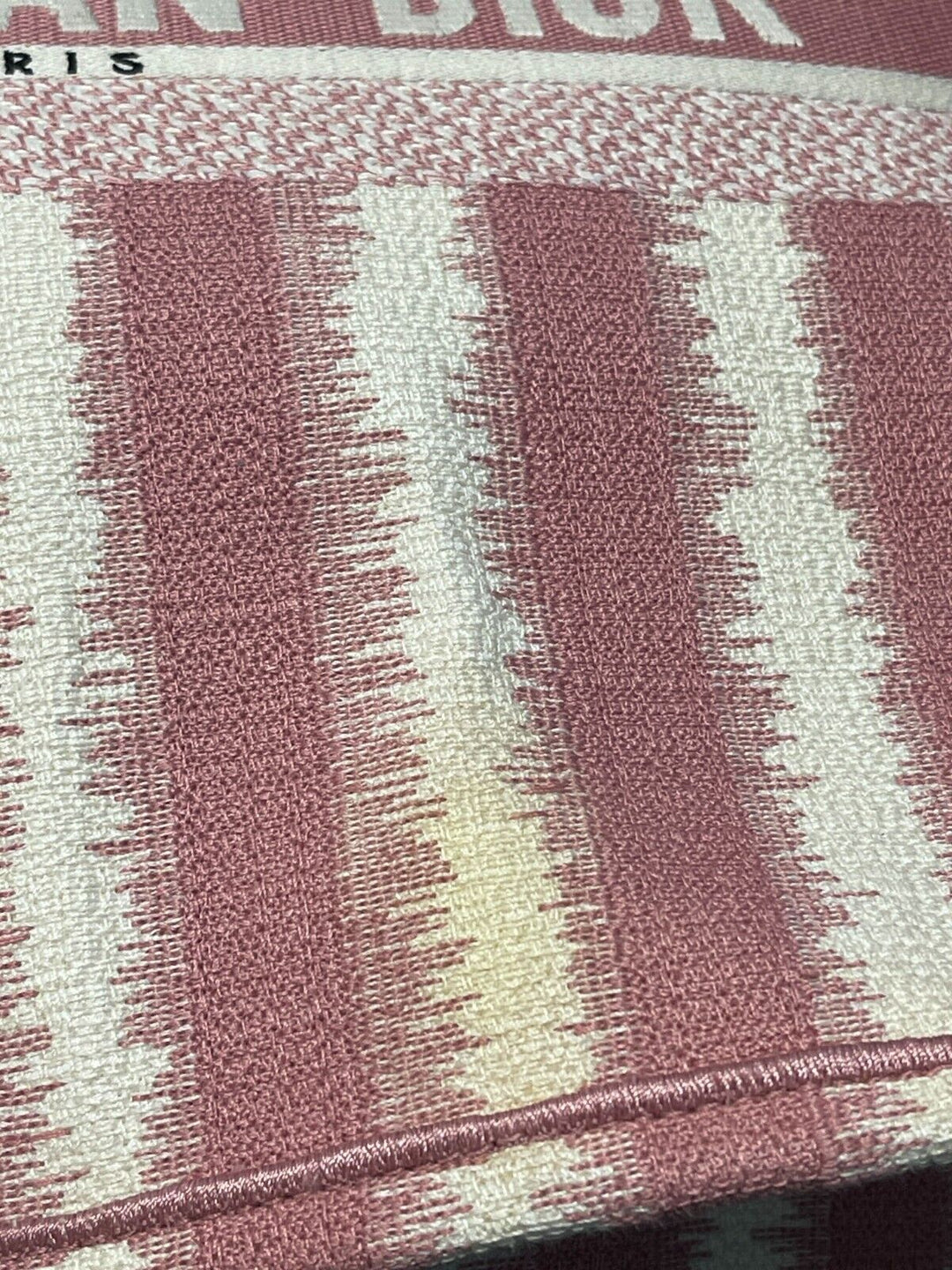 Top quality Dior Bayadere Stripe Large Book Tote D-Stripes Embroidery Pink