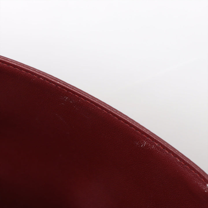 Top Quality Chanel Decamatrasse Caviar S Double Flap Double Chain Bag Bordeaux Silver  15th