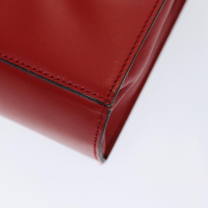 Celine Shoulder Bag Leather Red Auth 84936