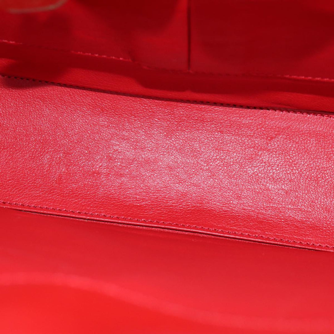 Celine Shoulder Bag Leather Red Auth 84936