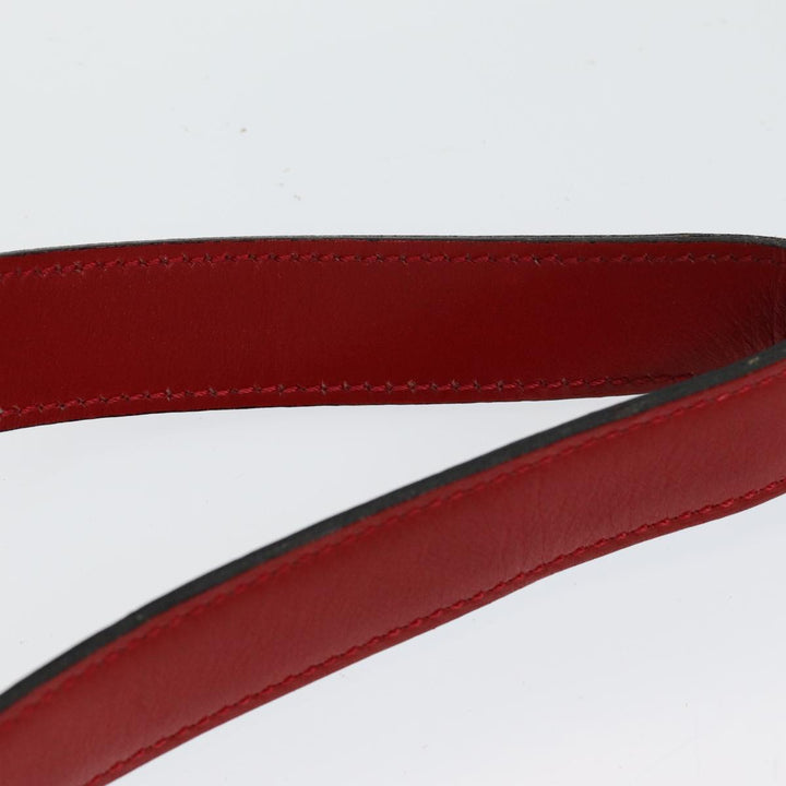 Celine Shoulder Bag Leather Red Auth 84936