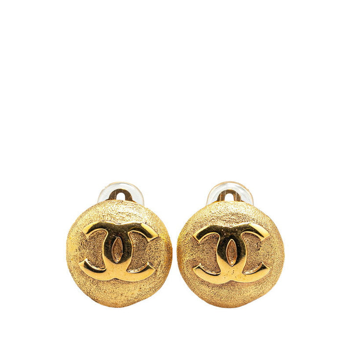 Top Quality Chanel Vintage Coco Mark Round Earrings