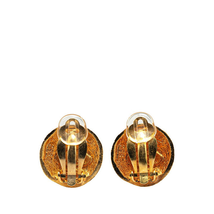 Top Quality Chanel Vintage Coco Mark Round Earrings
