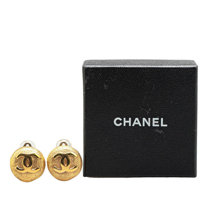 Top Quality Chanel Vintage Coco Mark Round Earrings