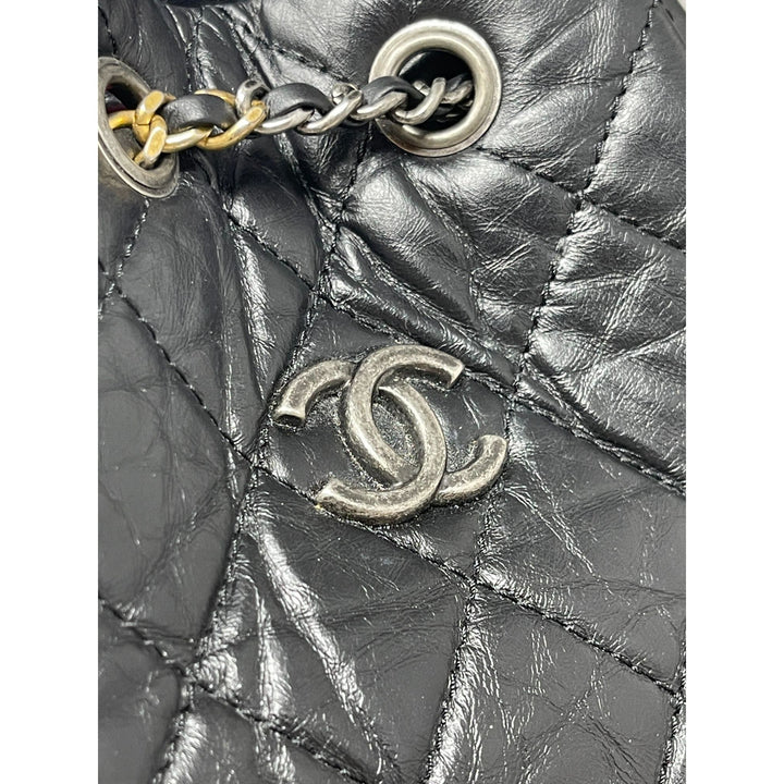 Top Quality Chanel Top Quality Chanel Aged Calfskin Quilted Small Gabrielle Backpack Black - Black