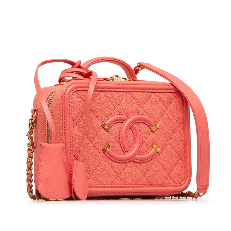Top Quality Chanel Matrases Coco Mark CC Figure Handbags Shoulder Bag 2WAY Pink Caviar Skin  CHANEL