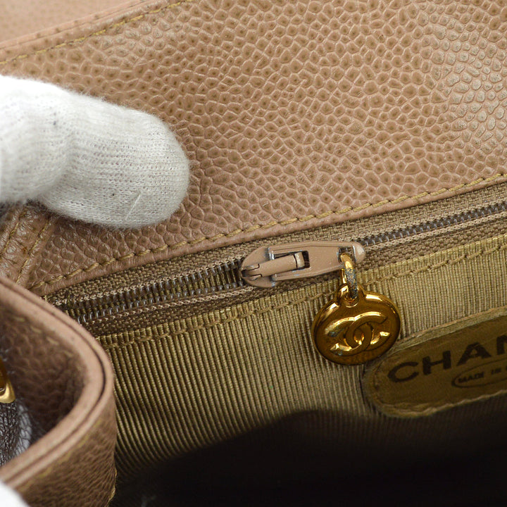 Top Quality Chanel * Brown Caviar Triple CC Backpack