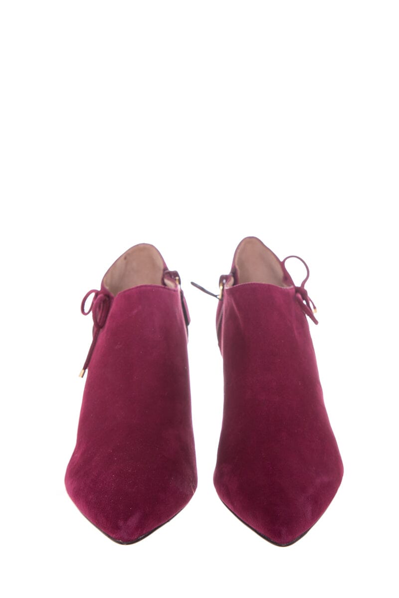 Stuart Weitzman Burgundy Suede Booties SZ 9