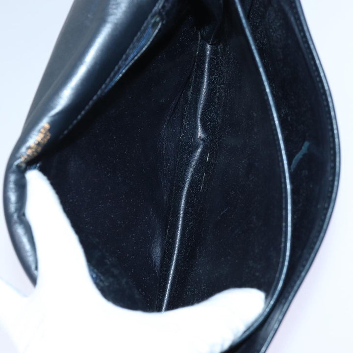 Celine Macadam Canvas Shoulder Bag Black Auth 85006