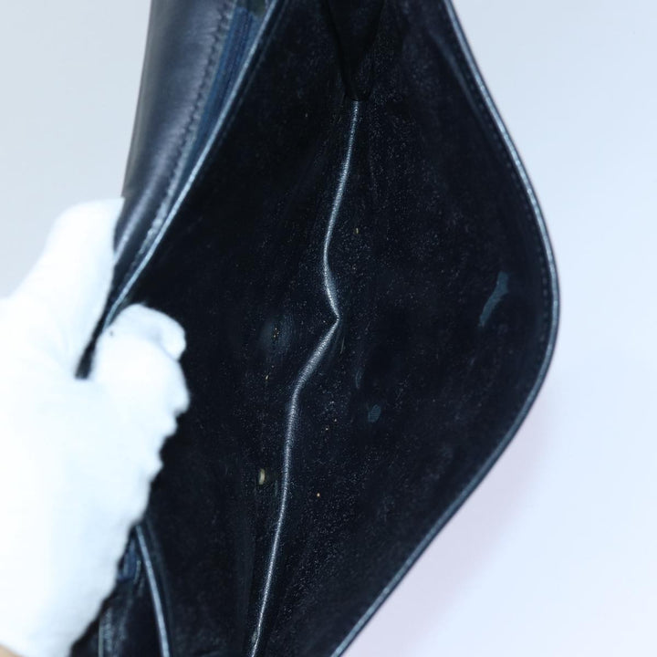 Celine Macadam Canvas Shoulder Bag Black Auth 85006