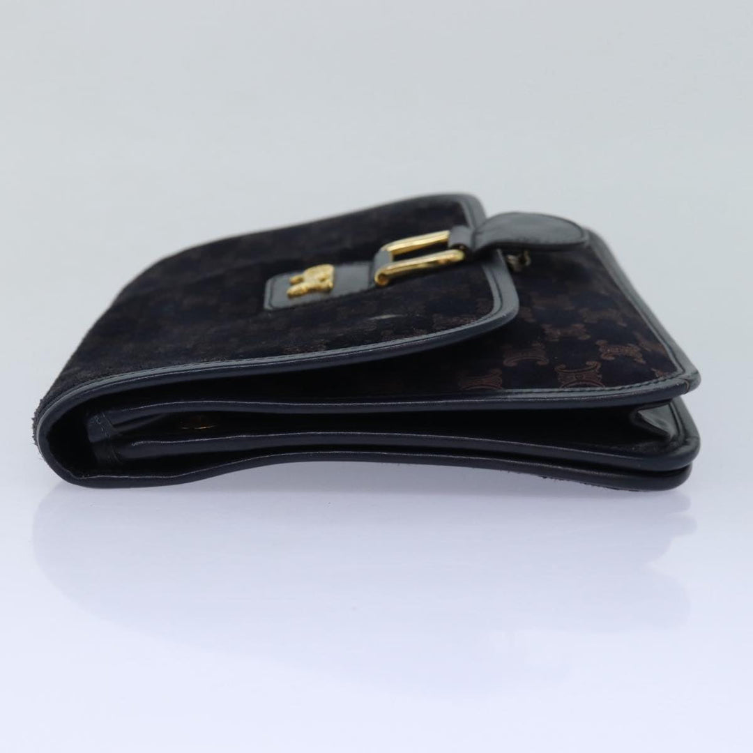 Celine Macadam Canvas Shoulder Bag Black Auth 85006