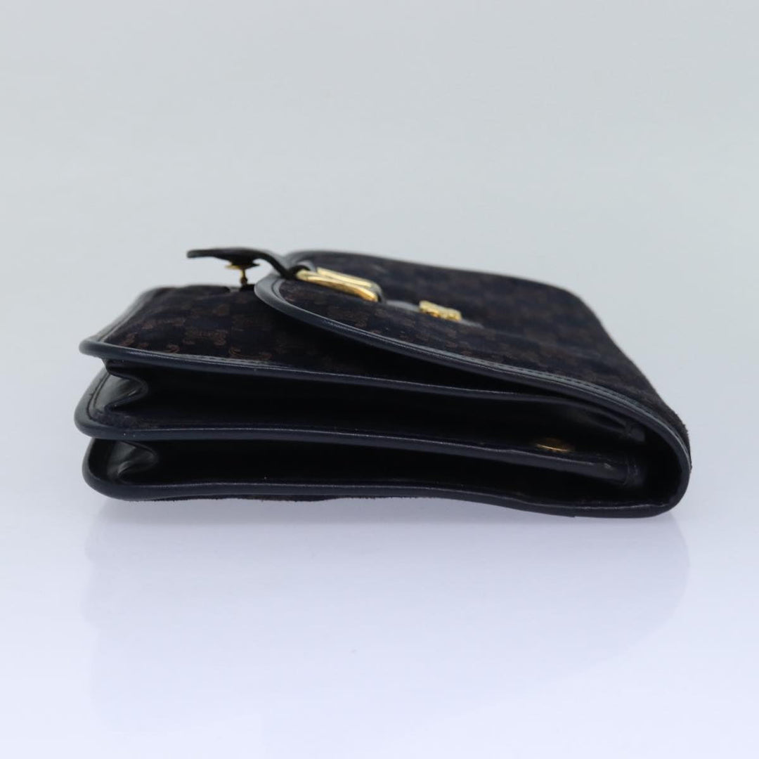 Celine Macadam Canvas Shoulder Bag Black Auth 85006