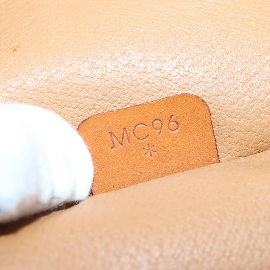 Celine Macadam Canvas Vanity Hand Bag PVC Brown Auth 85009