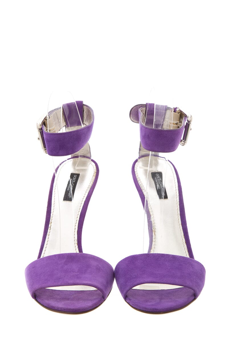 Dolce & Gabbana Purple Suede High Heel Sandal SZ 39