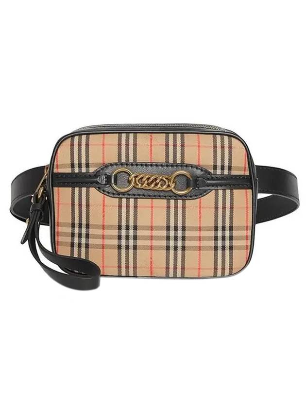 Burberry Link Check Belt Bag Black