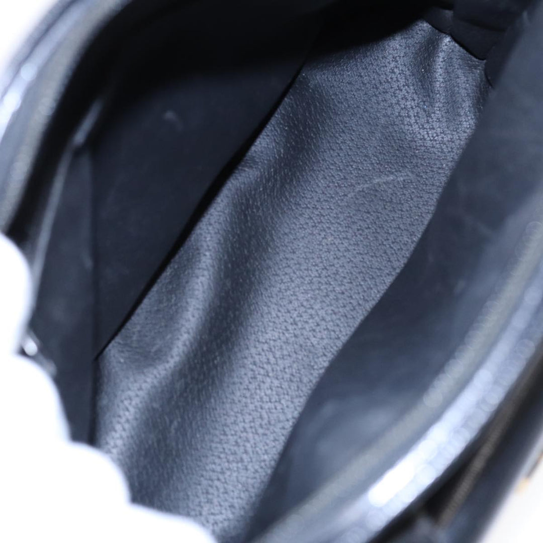 Top Quality Celine Hand Bag Leather 2way Black Gold Auth 85493