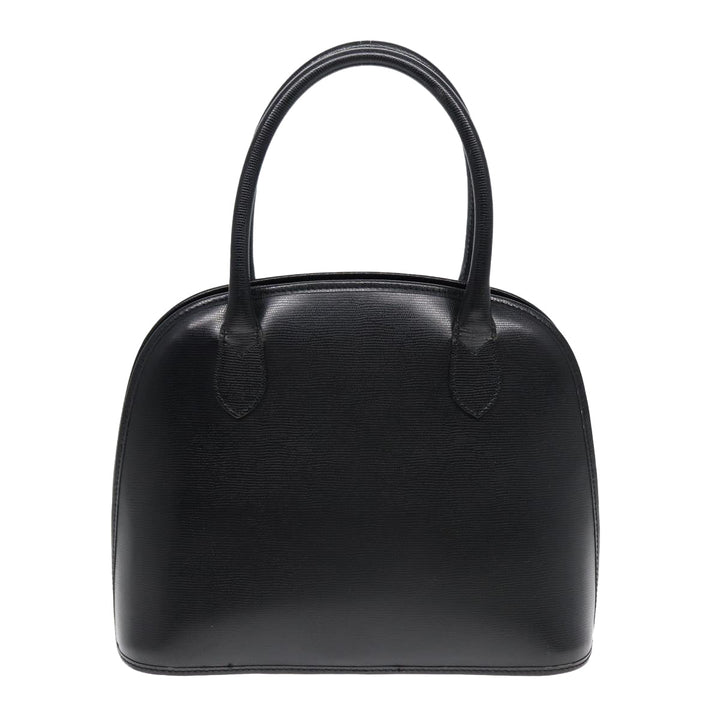 Celine Hand Bag Leather 2way Black Gold Auth 85493
