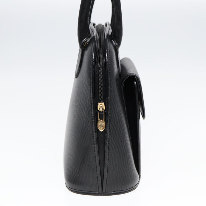 Celine Hand Bag Leather 2way Black Gold Auth 85493