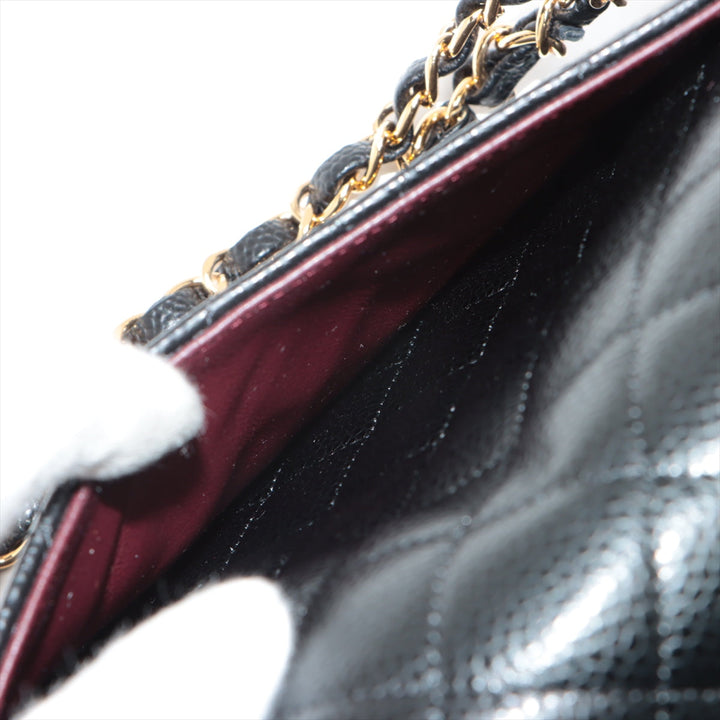 Top Quality Chanel Matrasse 25 Caviar S Double Flap Double Chain Bag Black G  15th