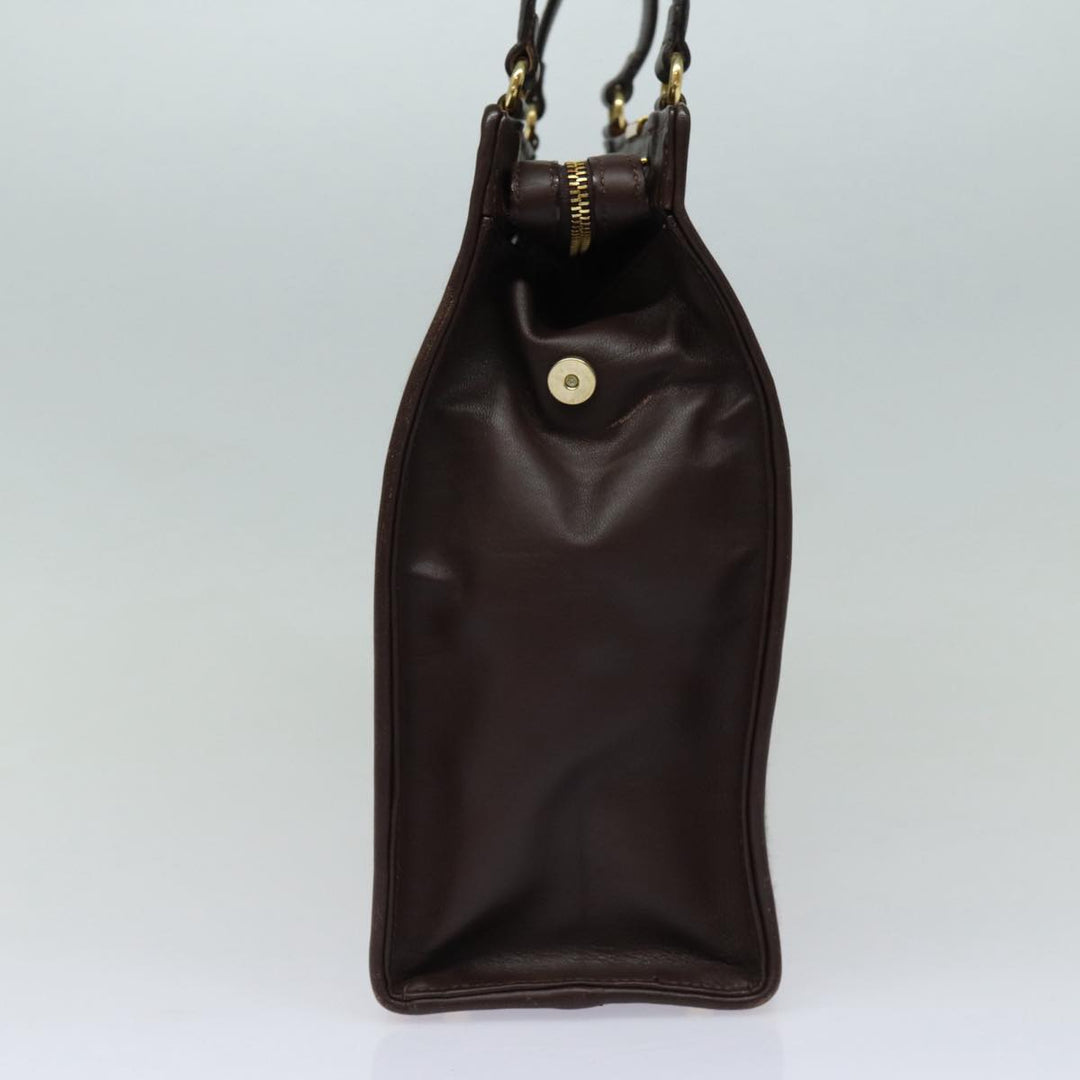 BurberrySs Nova Check Shoulder Bag Wool Beige Gold Auth 85746